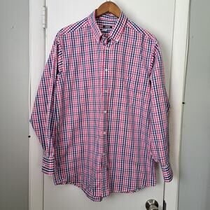 Izod Men's Quick Dry Regular Fit Long Sleeve Button Down Multicolor Plaid Shirt